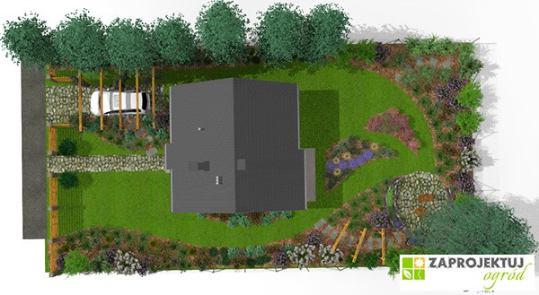 Projekt ogrodu - Zaprojektuj-Ogrod.pl Projekt domu Zosia - MGProjekt