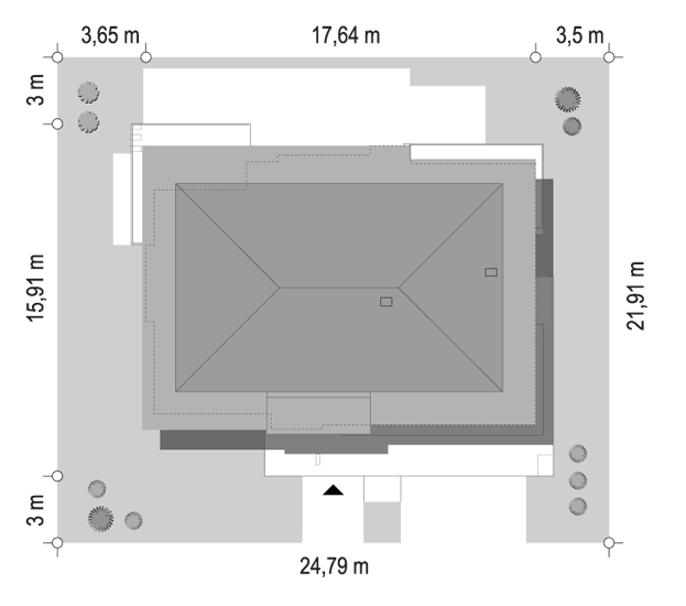 Projekt domu Willa floryda 7 - sytuacja